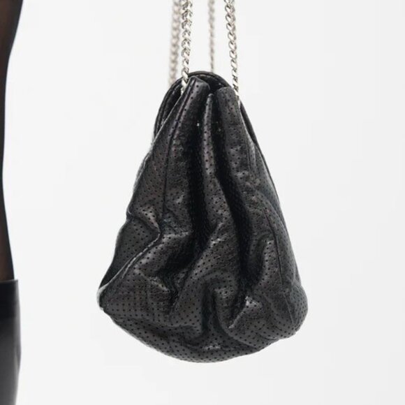 Chanel Leather Drill Accordion Flap Bag - Picture 7 of 9